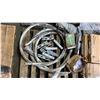 Image 2 : PALLET OF ASSORTED ITEMS INCLUDING; METAL BRACKETS, GALVANIZED STEEL WIRE, NELLIE'S BABY LAUNDRY