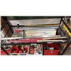 Image 1 : SHELF OF ASSORTED ITEMS INCLUDING; HANDHELD MAGNET, CLAMPS, WARNING FLAGS & MORE