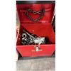 Image 4 : SHELF OF ASSORTED ITEMS INCLUDING; SIMPSON STRONG TIES, STAPLES, CHAIN & MORE