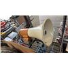 Image 4 : SHELF OF ASSORTED ITEMS INCLUDING; TRAILER LIGHTS & MEGAPHONE