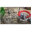 Image 4 : SHELF OF ASSORTED ITEMS INCLUDING; PAINT SPRAY GUNS, AIR FILTER & REGULATOR, PAINT SPRAY AIR HOSE