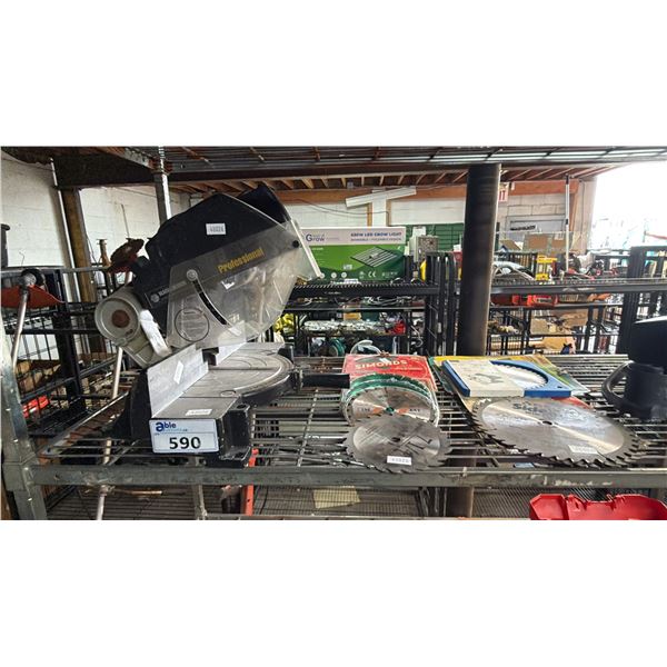 BLACK & DECKER PROFESSIONAL MITER SAW & ASSORTED SAW BLADES