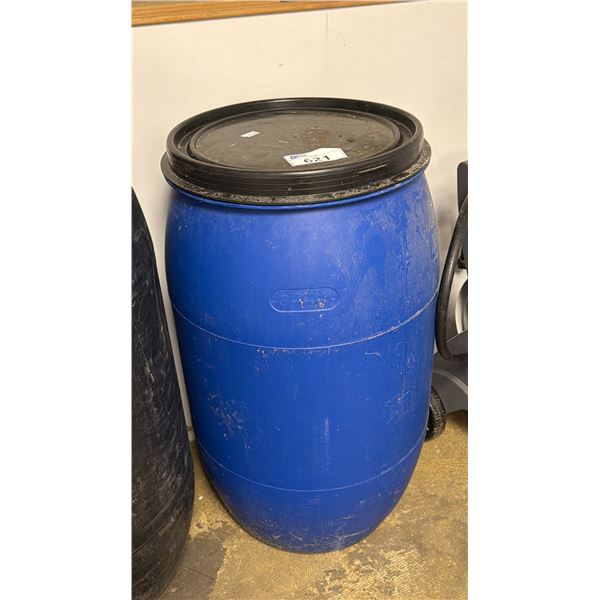 30L BLUE PLASTIC STORAGE DRUM