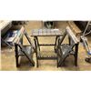 Image 1 : FOLDING WORK TABLE & (2) SAW HORSES