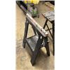 Image 2 : FOLDING WORK TABLE & (2) SAW HORSES