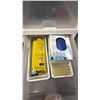 Image 4 : 9-DRAWER PLASTIC STORAGE UNIT & CONTENTS: MEASURING TAPE, ROPE, UTILITY KNIVES & MORE
