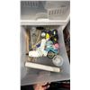 Image 5 : 9-DRAWER PLASTIC STORAGE UNIT & CONTENTS: MEASURING TAPE, ROPE, UTILITY KNIVES & MORE