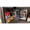 Image 2 : SHELF OF ASSORTED BRAKE CLEANER, WD-40, STEERING FLUID & MOTOR OIL