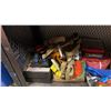 Image 6 : SHELF OF ASSORTED RATCHET STRAPS, AIR HOSE, BRAD NAILERS, CLEANING SUPPLIES & MORE