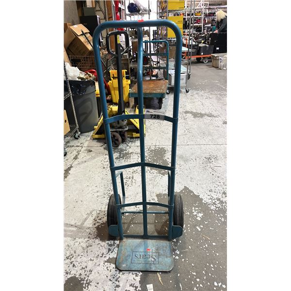 SEARS BLUE METAL 2 WHEEL DOLLY