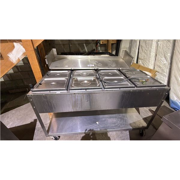 SERVEWELL STEAM TABLE: MODEL 38104 - *POWER CABLE IS MISSING PLUG*