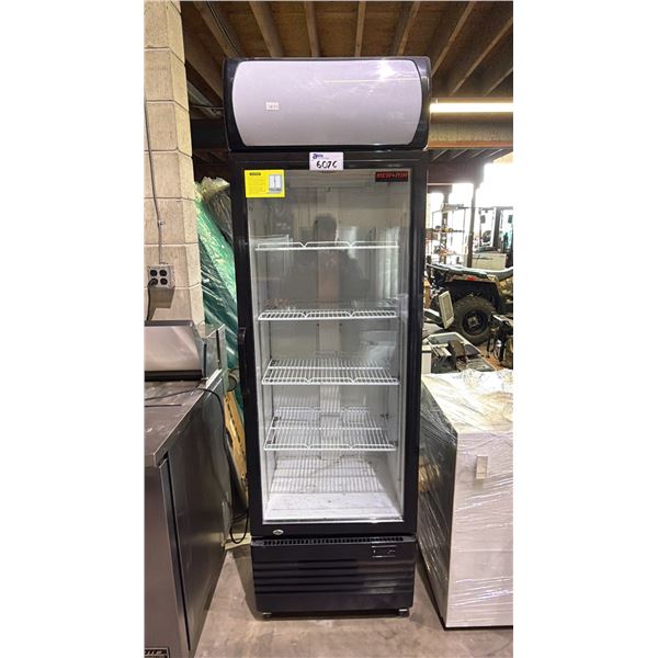 NEW AIR NGR-036H 24"W SINGLE GLASS DOOR MERCHANDISER FRIDGE WITH CANOPY
