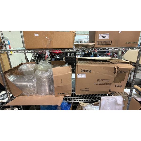 (2) LARGE BOXES OF PLASTIC SALAD BOWLS