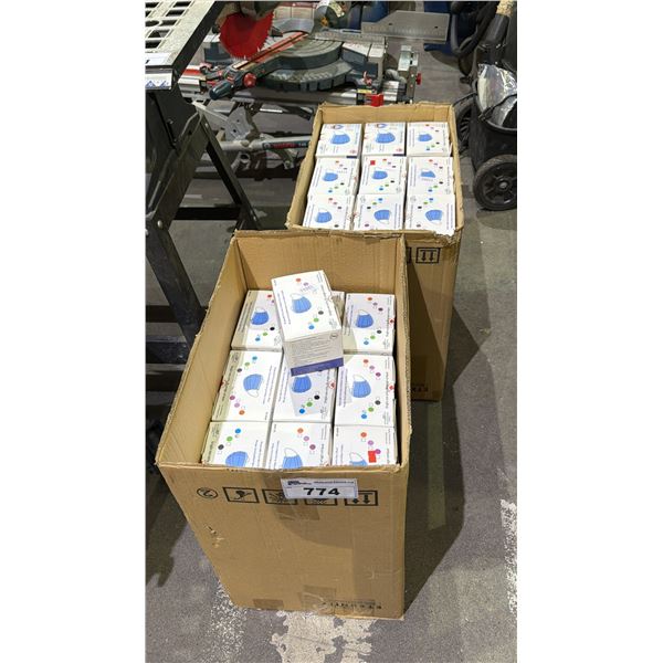 (2) LARGE BOXES OF DISPOSABLE PEDIATRIC FACE MASKS