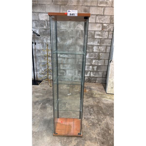 IKEA DETOLF GLASS DISPLAY CABINET 16" X 14" X 65.5"