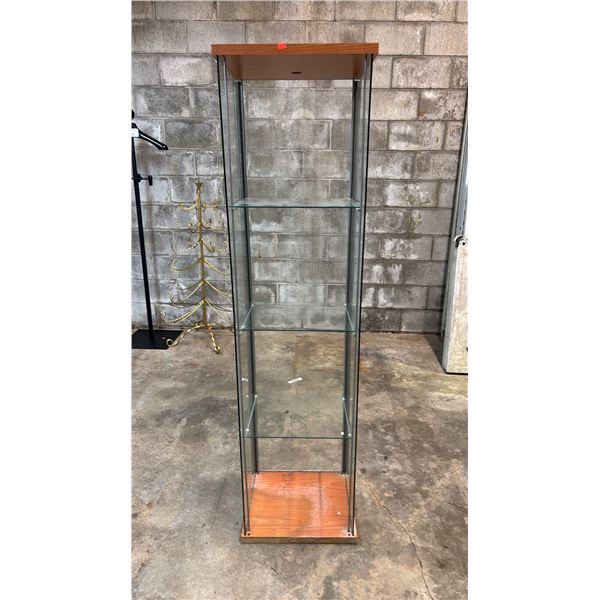 IKEA DETOLF GLASS DISPLAY CABINET 16" X 14" X 65.5"