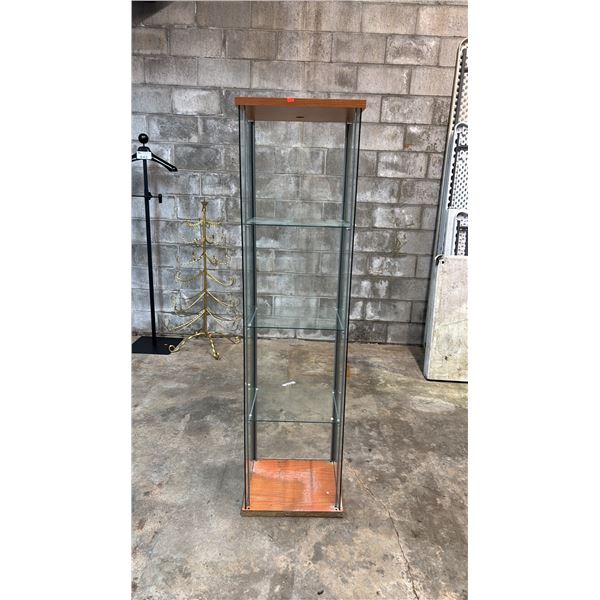 IKEA DETOLF GLASS DISPLAY CABINET 16" X 14" X 65.5"