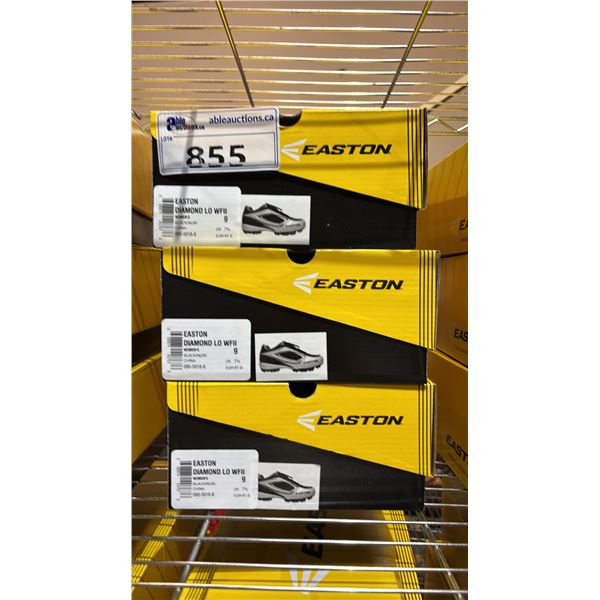 (3) *NEW* PAIRS OF LADIES EASTON DIAMOND LO WFII BASEBALL CLEATS: SIZE 9