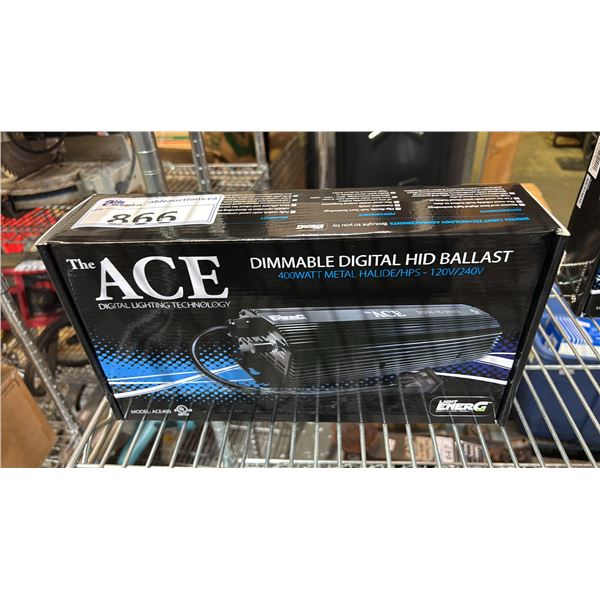 *NEW IN BOX* THE ACE DIMMABLE DIGITAL HID BALLAST: 400W METAL HALLIDE/HPS - 120V/240V