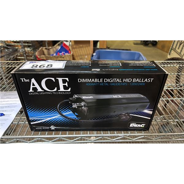 *NEW IN BOX* THE ACE DIMMABLE DIGITAL HID BALLAST: 400W METAL HALLIDE/HPS - 120V/240V