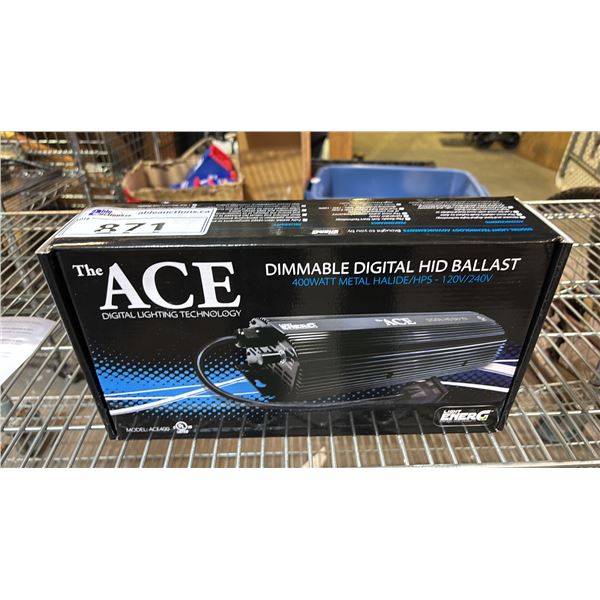 *NEW IN BOX* THE ACE DIMMABLE DIGITAL HID BALLAST: 400W METAL HALLIDE/HPS - 120V/240V