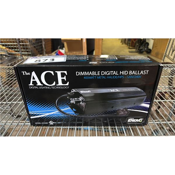*NEW IN BOX* THE ACE DIMMABLE DIGITAL HID BALLAST: 400W METAL HALLIDE/HPS - 120V/240V