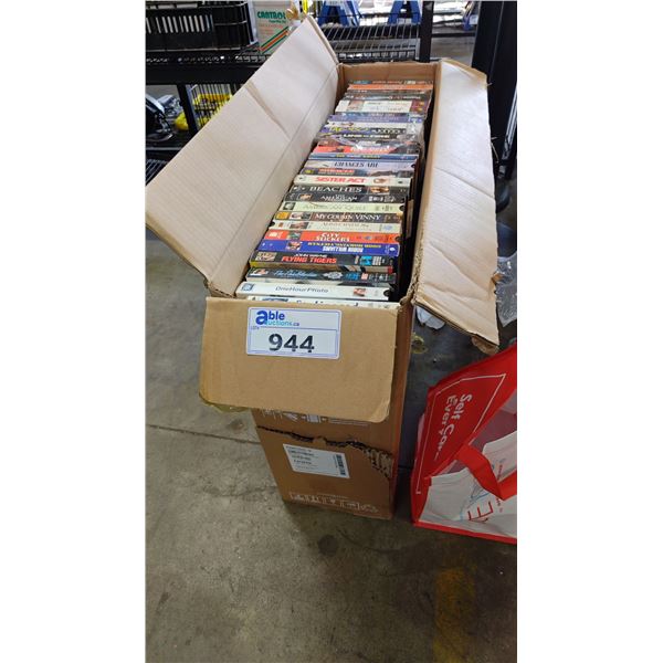 BOX OF ASSORTED VHS TAPES