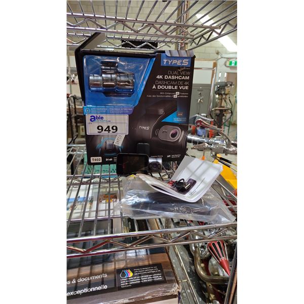 (2) TYPE S DUAL VIEW 4K DASH CAMS: *UNKNOWN WORKING CONDITION/MAY BE MISSING PARTS AND OR PIECES*