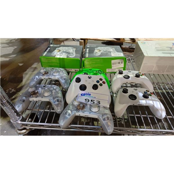 (9) ASSORTED XBOX WIRELESS CONTROLLERS: *UNKNOWN WORKING CONDITION/MAY BE MISSING PARTS AND OR