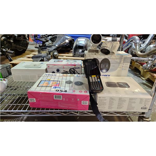 ASSORTED CAMERAS INCLUDING: BLINK, LOREX & VTECH & ZEBRA BARCODE SCANNER