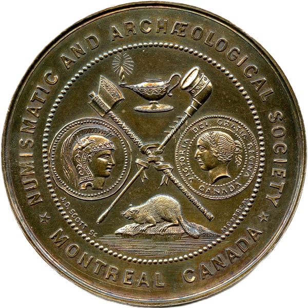 Lr. 1610 Numismatic and Archaeological Society Montreal 1870.