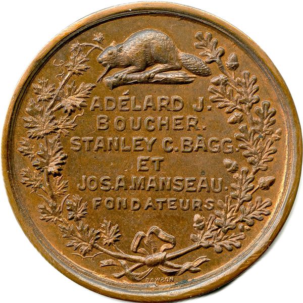 Lr. 1613 Société Numismatique de Montreal. 1887.
