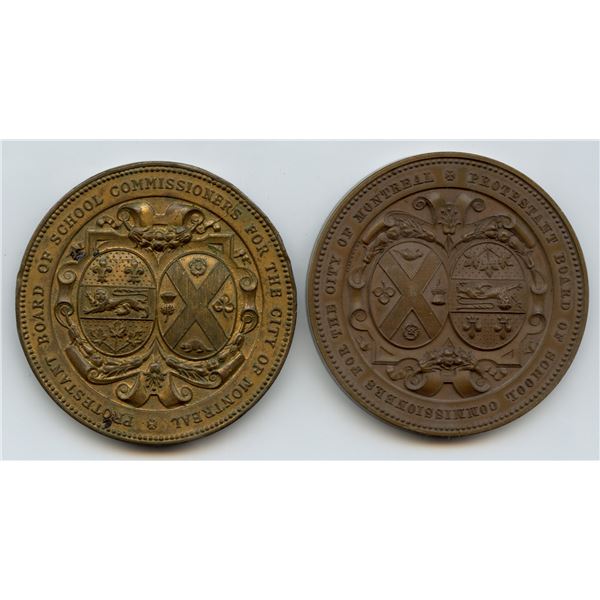 Montreal Protestant School Board - General Proficiency Medals, lot of 2.