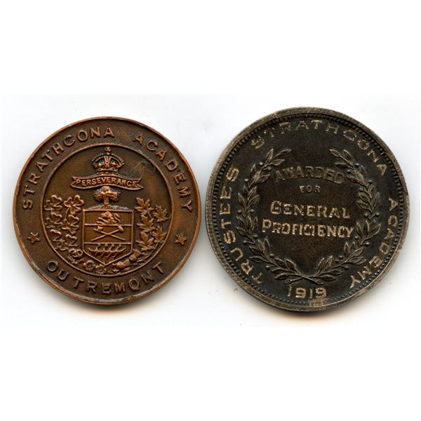 Strathcona Academy Educational Medal Pair
