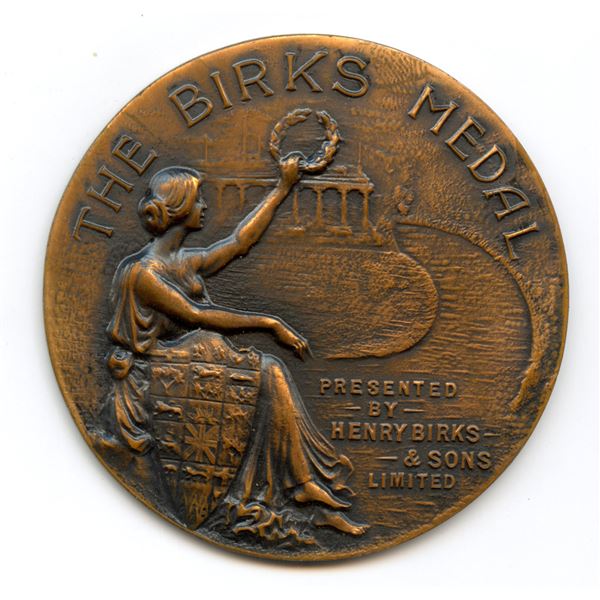 Henry Birks & Sons Bronze Medal