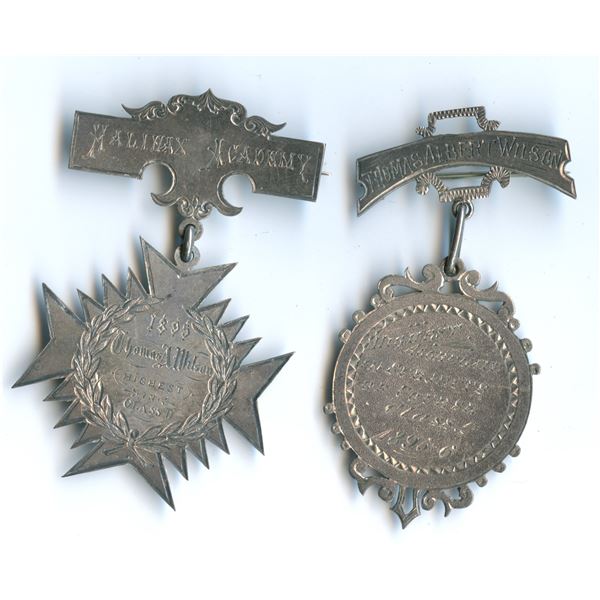 Halifax Academy Silver Medals, Lot of 2