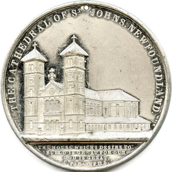 Lr. 323 The Cathedral Of St. John’s Newfoundland. 1841. White Metal.