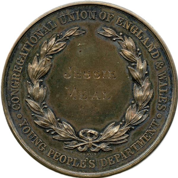 Congregational Union Of England & Wales Young People's Department Medal.