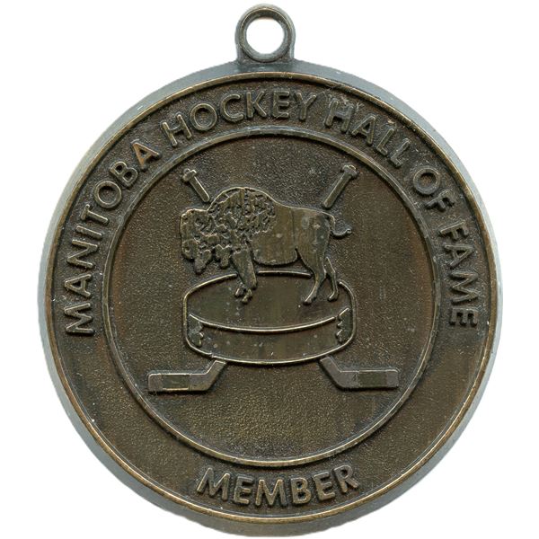 Manitoba Hockey Hall Of Fame Member Medal.