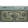Image 1 : Dominion of Canada $1, 1870 - Payable at Toronto (Small Date)