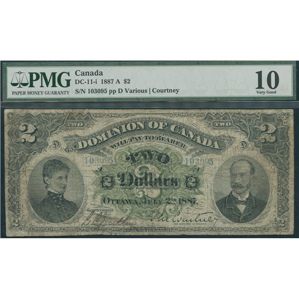 Dominion of Canada $2, 1887