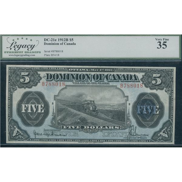 Dominion of Canada $5, 1912