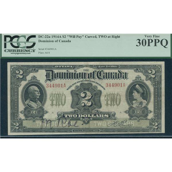 Dominion of Canada $2, 1914