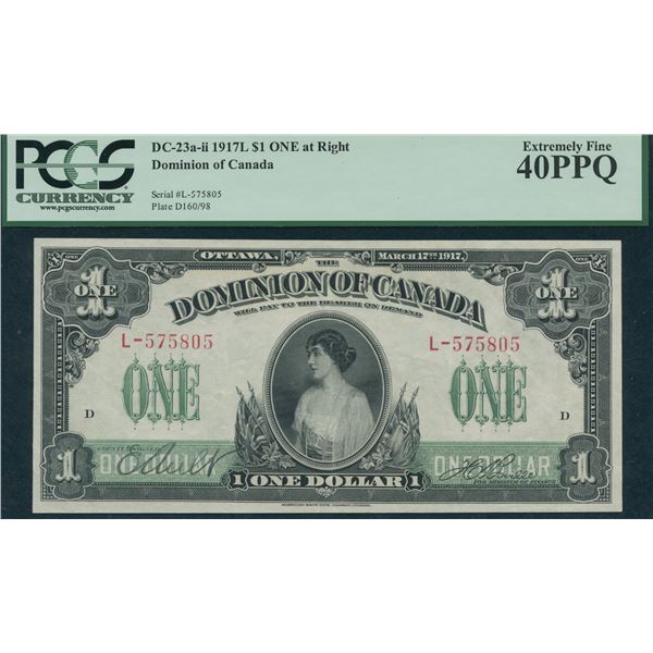 Dominion of Canada $1, 1917