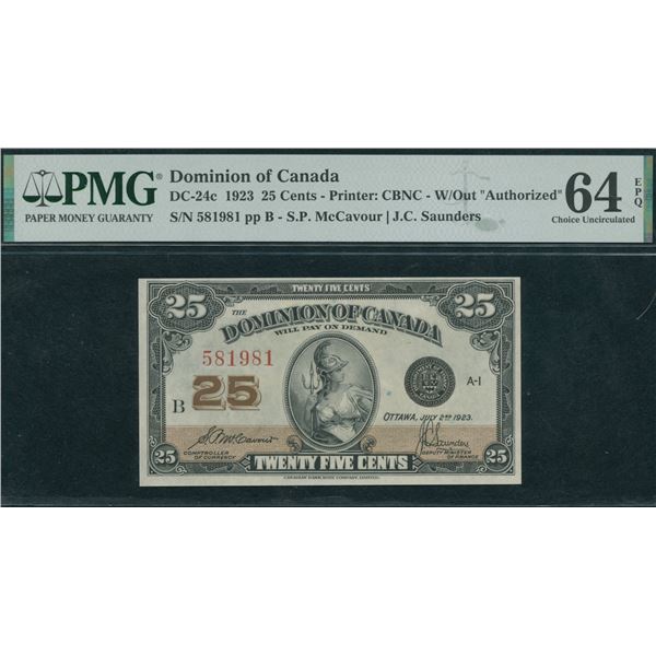 Dominion of Canada Twenty-Five Cents, 1923