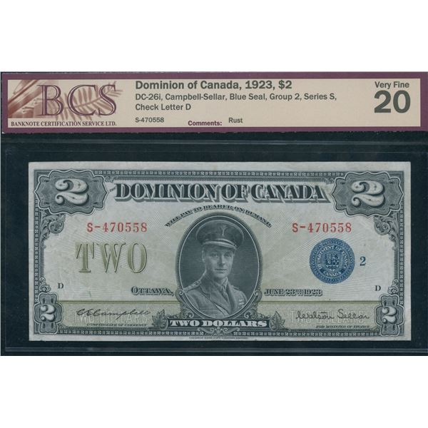 Dominion of Canada $2, 1923