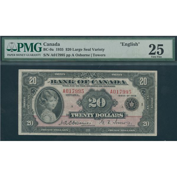 Bank of Canada $20, 1935 - Large Seal