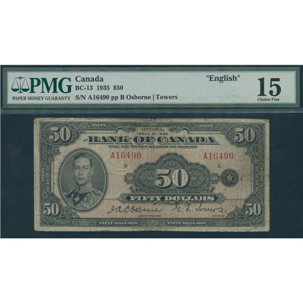 Bank of Canada $50, 1935