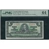 Image 1 : Bank of Canada $1, 1937 - Osborne