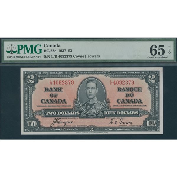 Bank of Canada $2, 1937